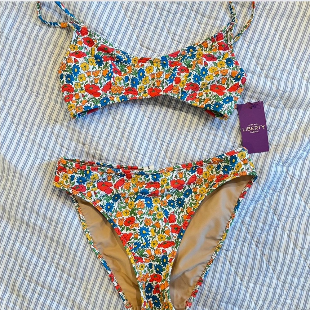 nu swim liberty fabric bikini set